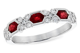 A327-58467: LDS WED RG .74 RUBY 1.00 TGW (4x3MM RUBY)