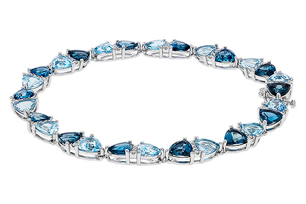 B329-38512: BRACELET 12.20 BLUE TOPAZ 12.50 TGW (7")