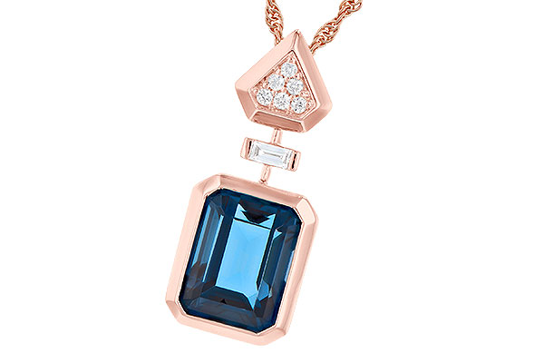 E327-63030: NECK 2.60 LONDON BLUE TOPAZ 2.68 TGW