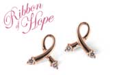 G054-90321: PINK GOLD EARRINGS .07 TW