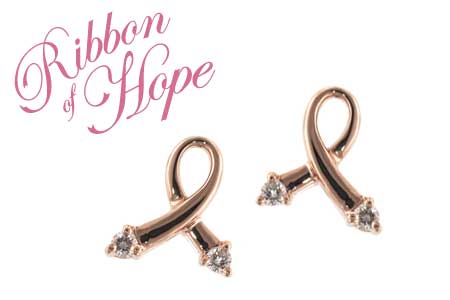 G054-90321: PINK GOLD EARRINGS .07 TW