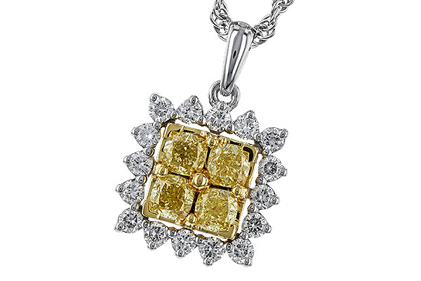 G329-40312: NECK .76 FANCY YELLOW DIAMONDS 1.09 TW