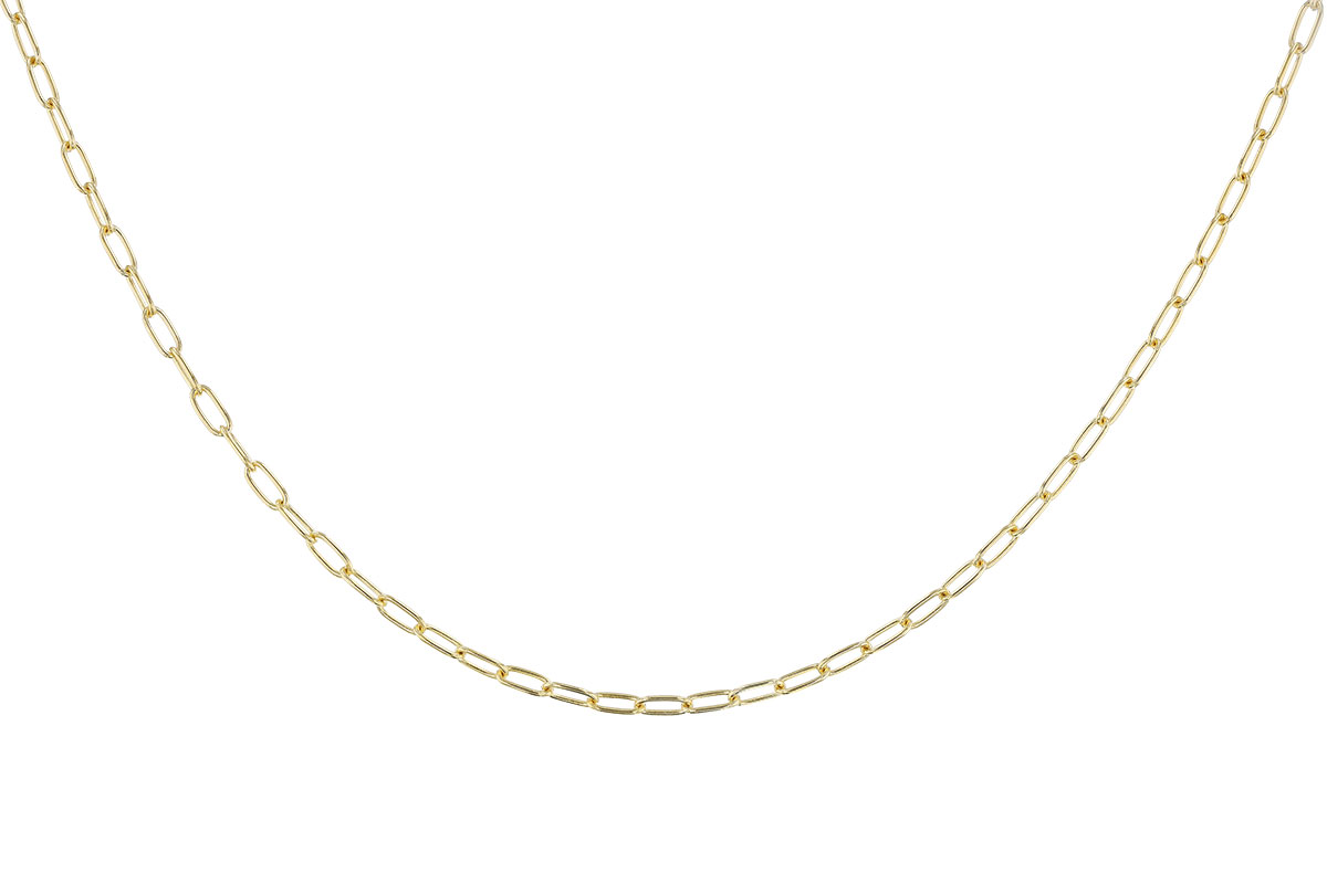 L328-51248: PAPERCLIP SM (24IN, 2.40MM, 14KT, LOBSTER CLASP)